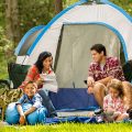 family camping and tent