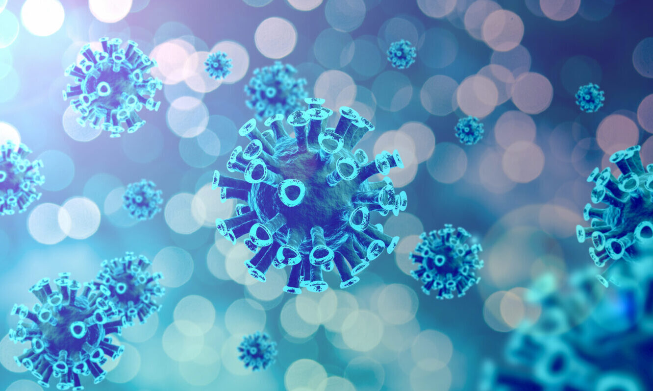 3D illustration. Coronavirus 2019-ncov and virus background with disease cells.