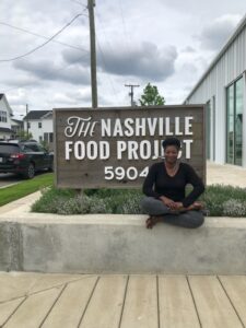 Bianca Morton outside the Nashville Food Project