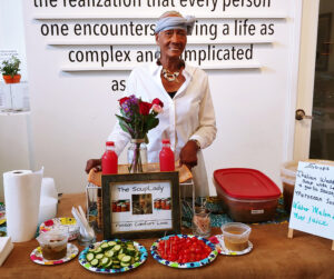 Aundra Lafayette, selling her soups at a farmers' market.