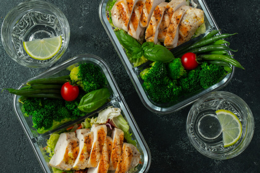 Healthy meal prep containers